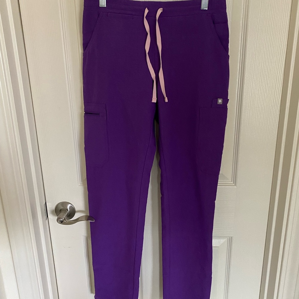 Figs purple yola style scrub pants